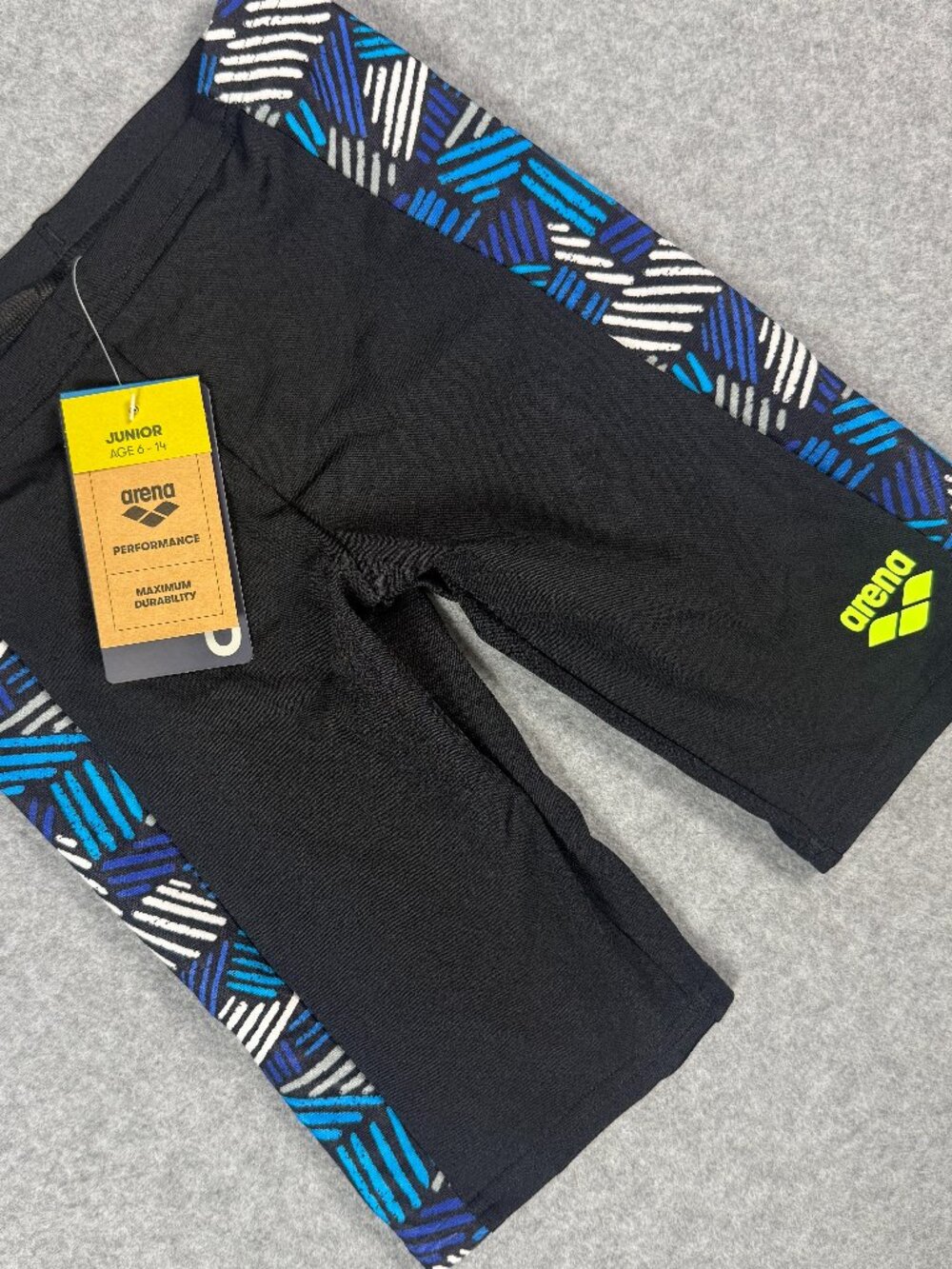 NWT Arena Boys Candies Blue & Black Print Swim Jammer Size 5 (22)